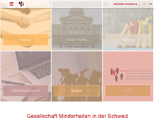 Tablet Screenshot of gms-minderheiten.ch